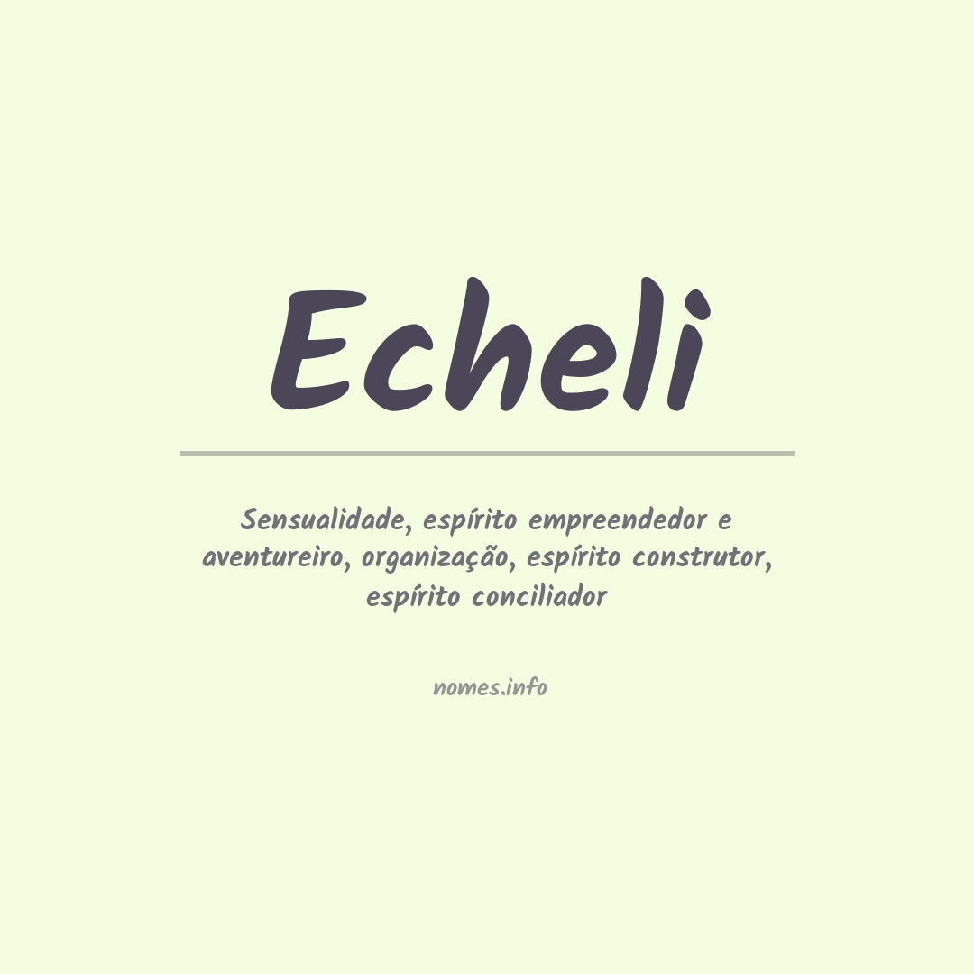 Significado do nome Echeli