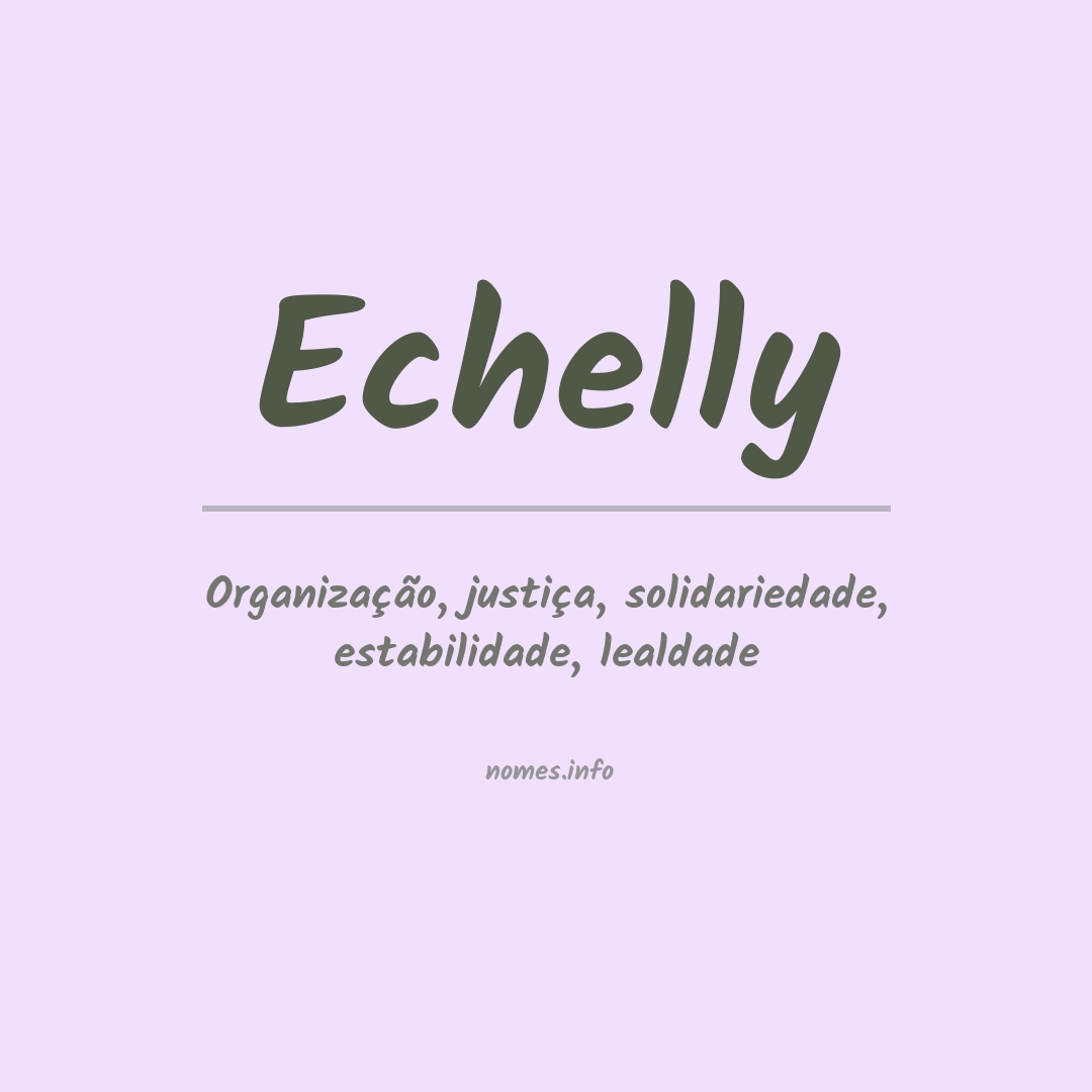 Significado do nome Echelly