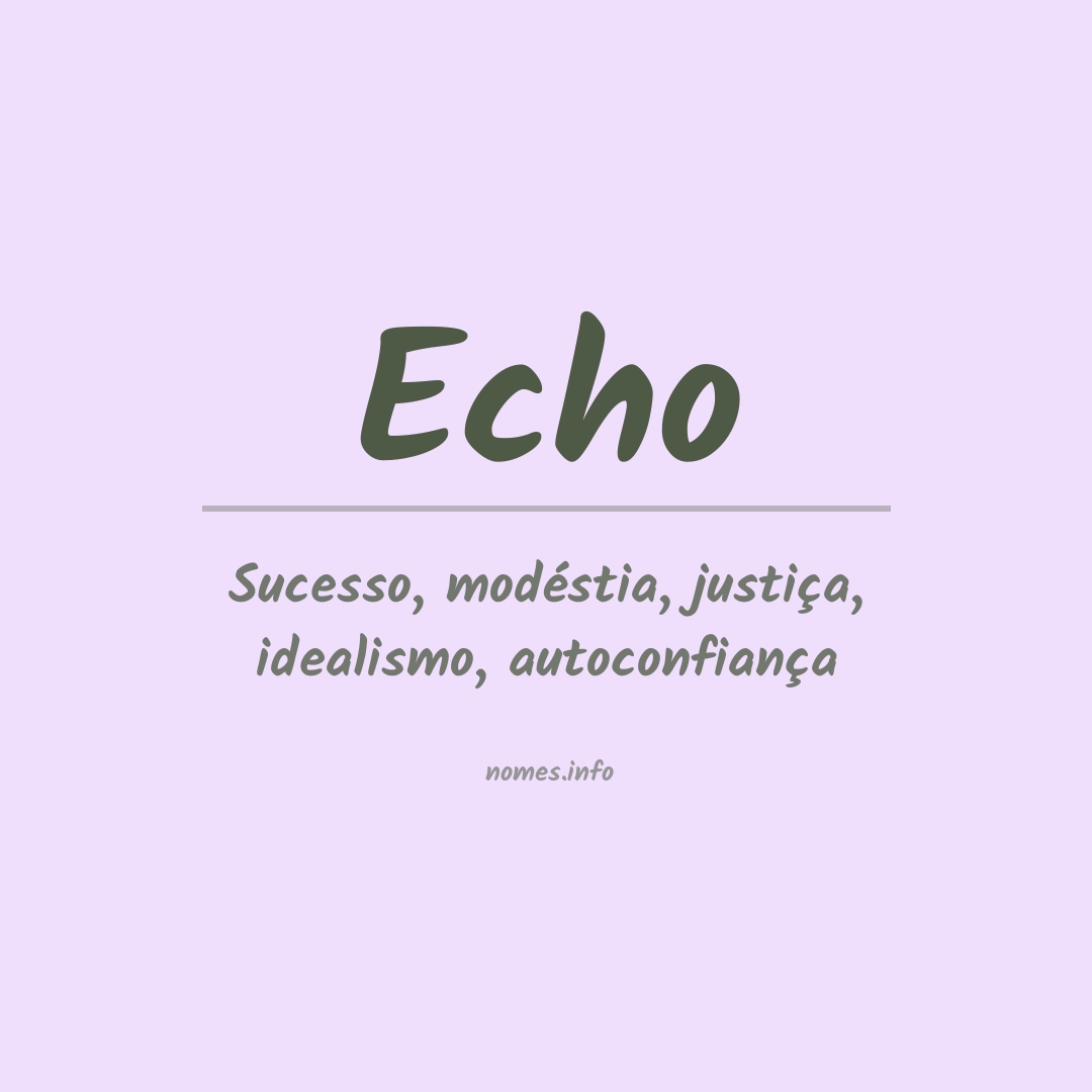 Significado do nome Echo