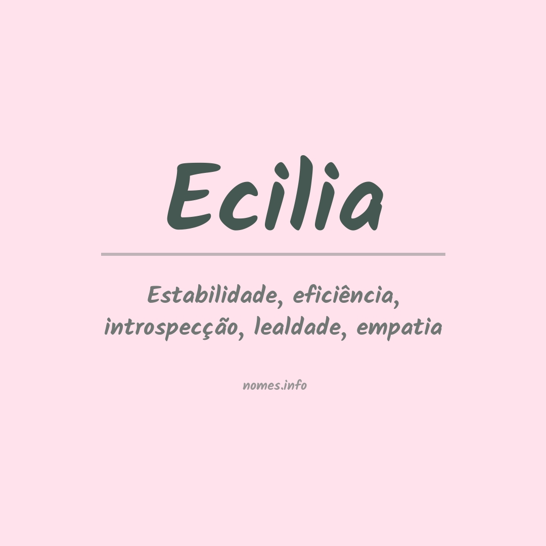 Significado do nome Ecilia