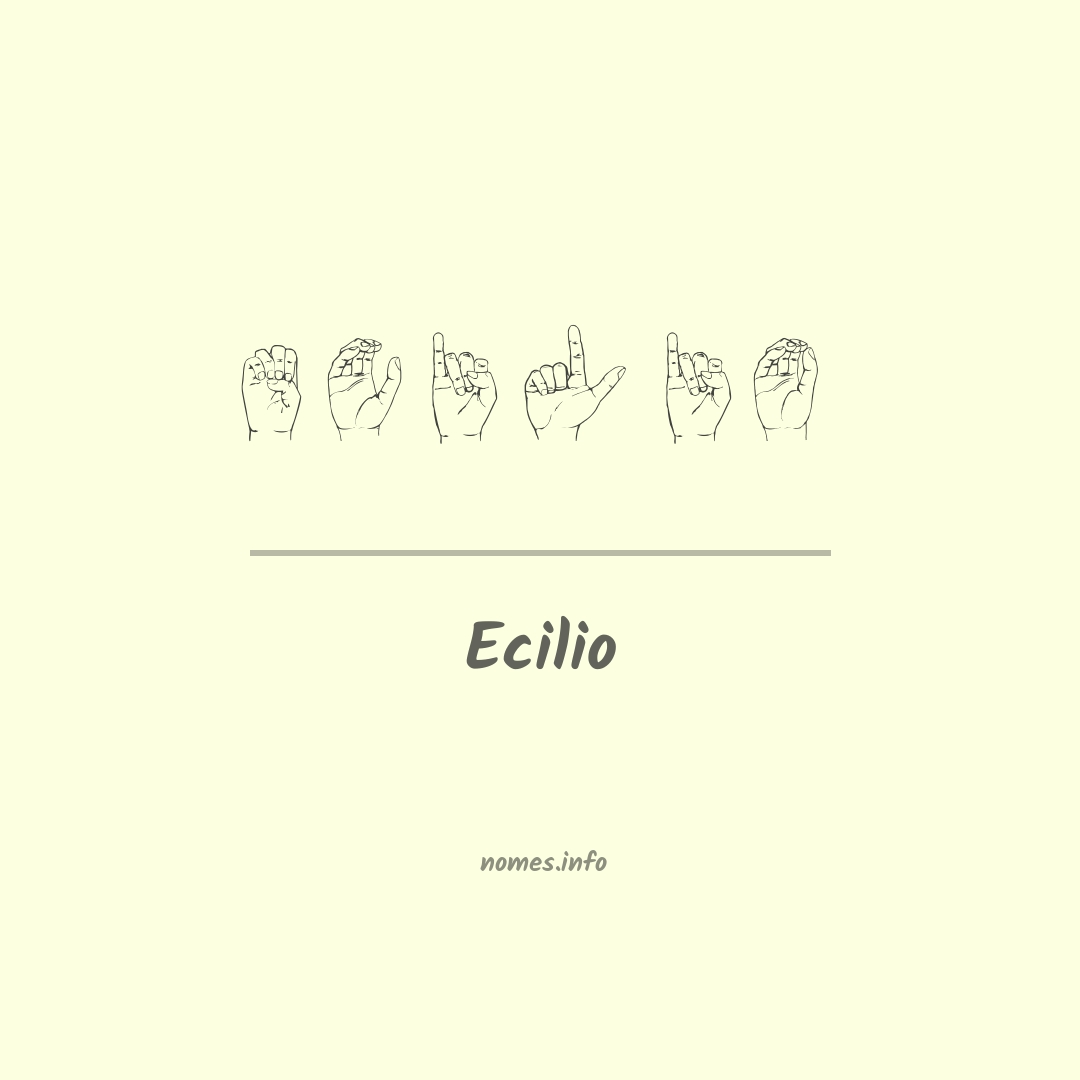 Ecilio em Libras