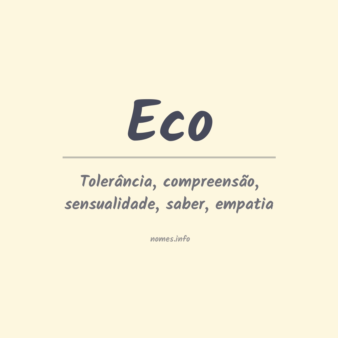 Significado do nome Eco