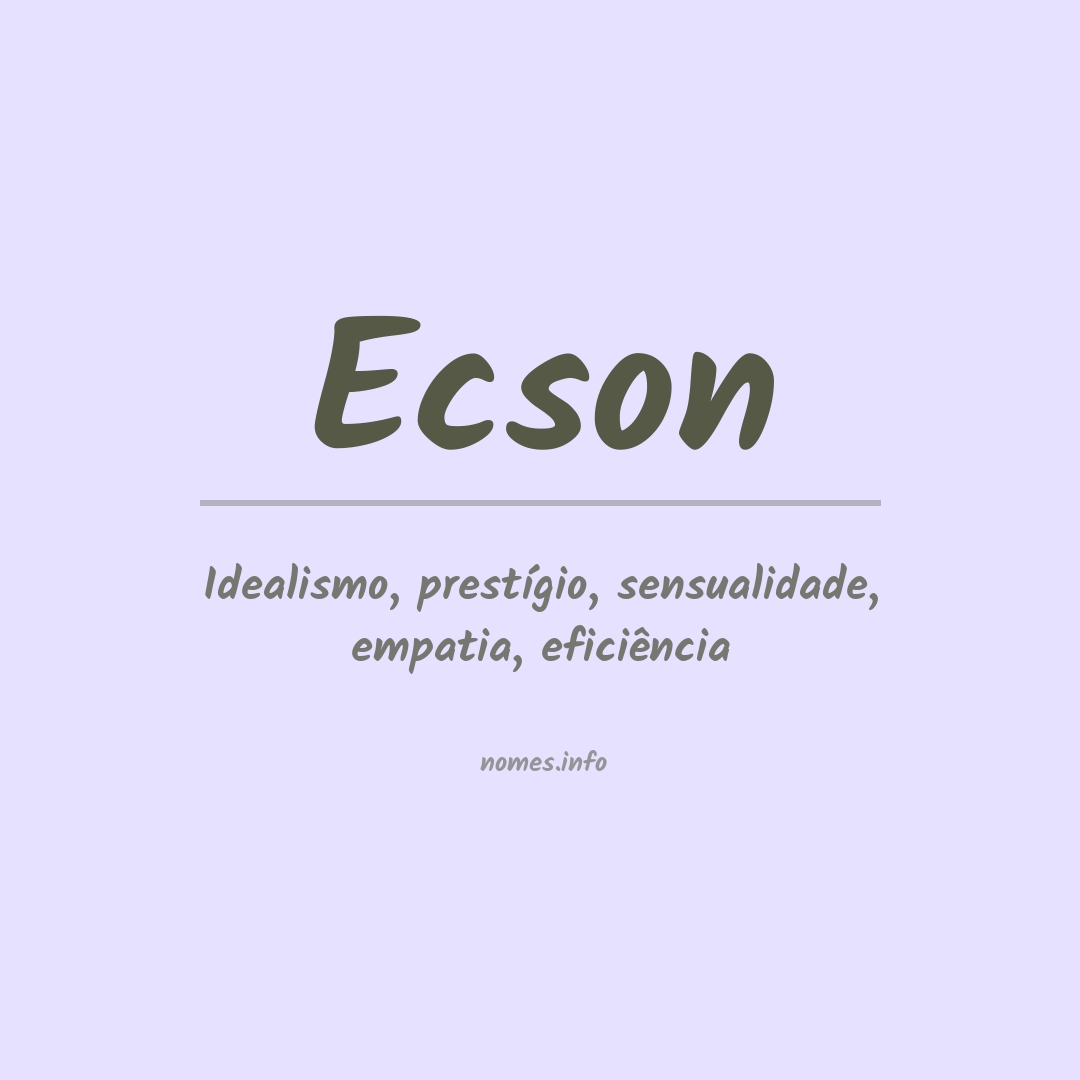 Significado do nome Ecson