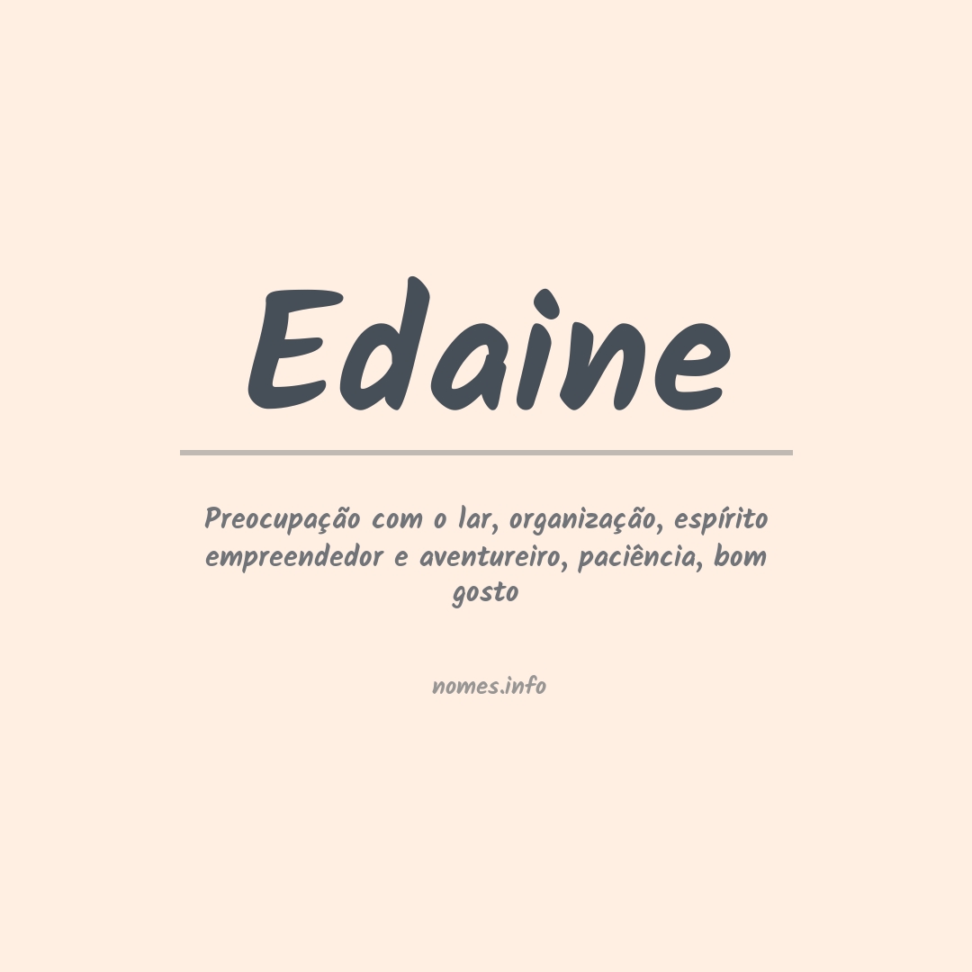 Significado do nome Edaine