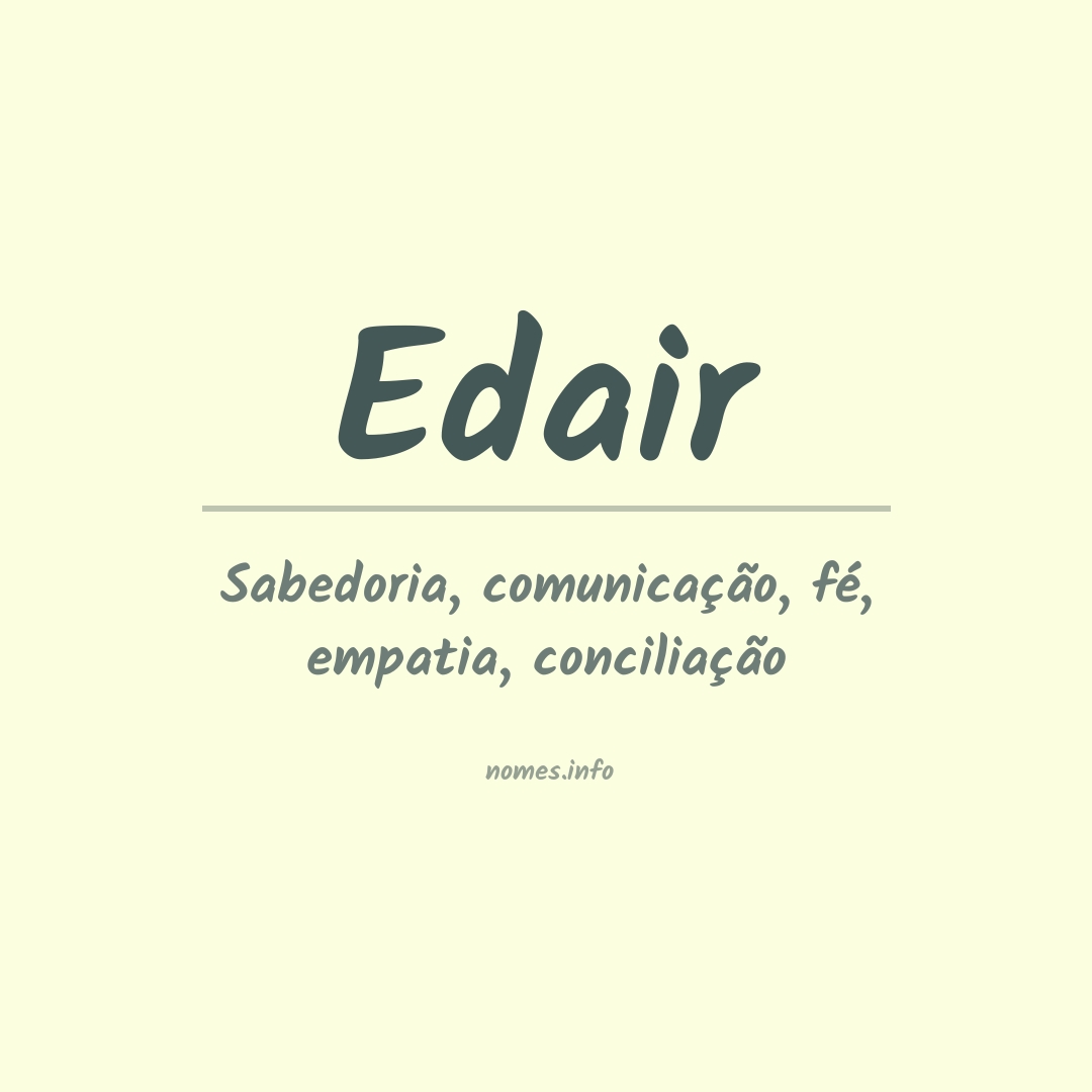 Significado do nome Edair