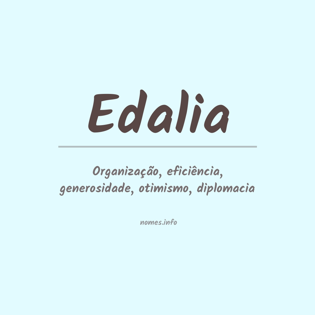 Significado do nome Edalia