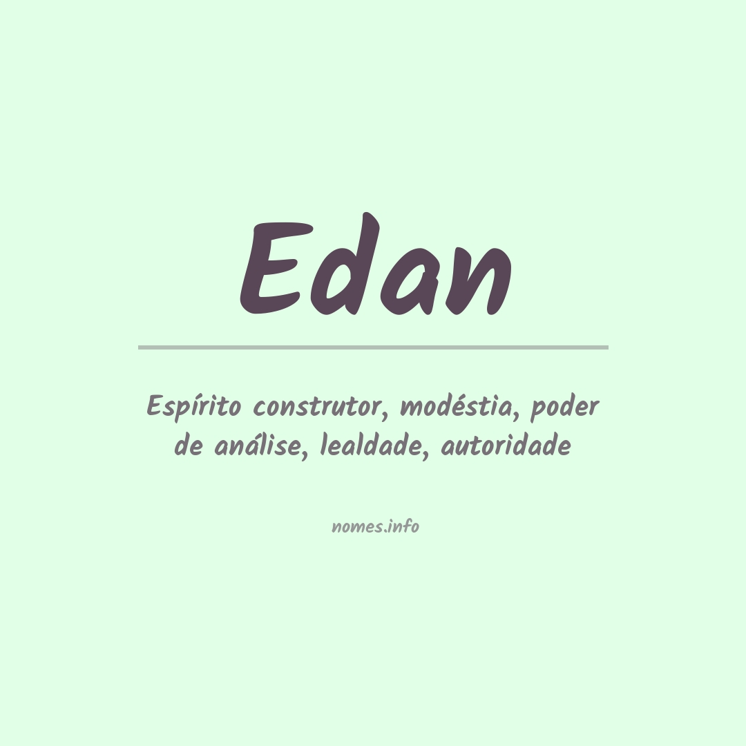 Significado do nome Edan Significado do nome Edan