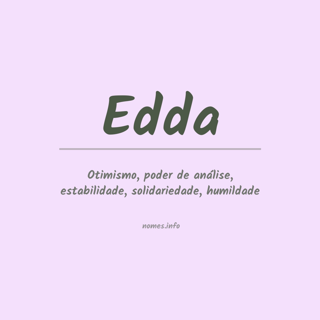 Significado do nome Edda