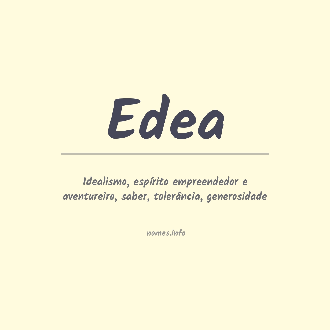 Significado do nome Edea