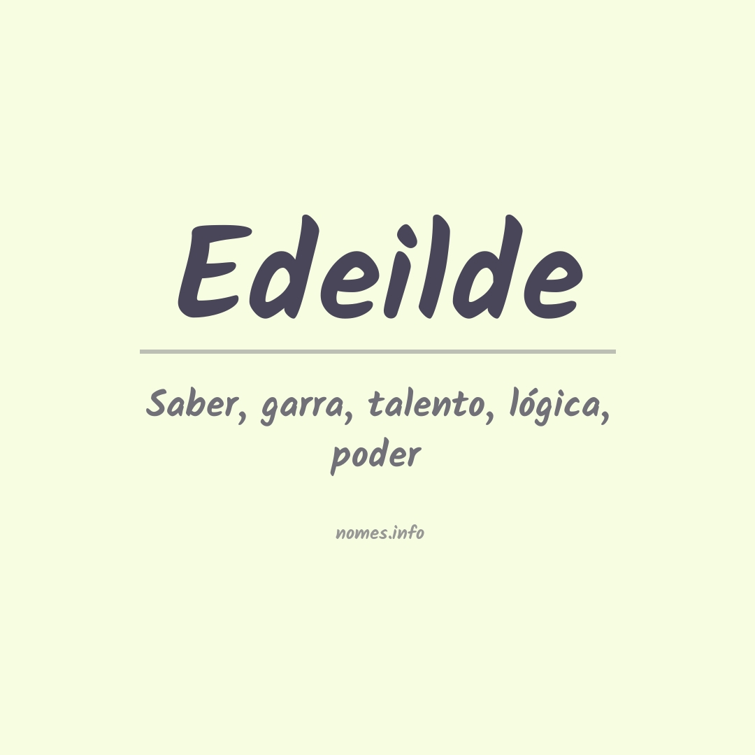 Significado do nome Edeilde