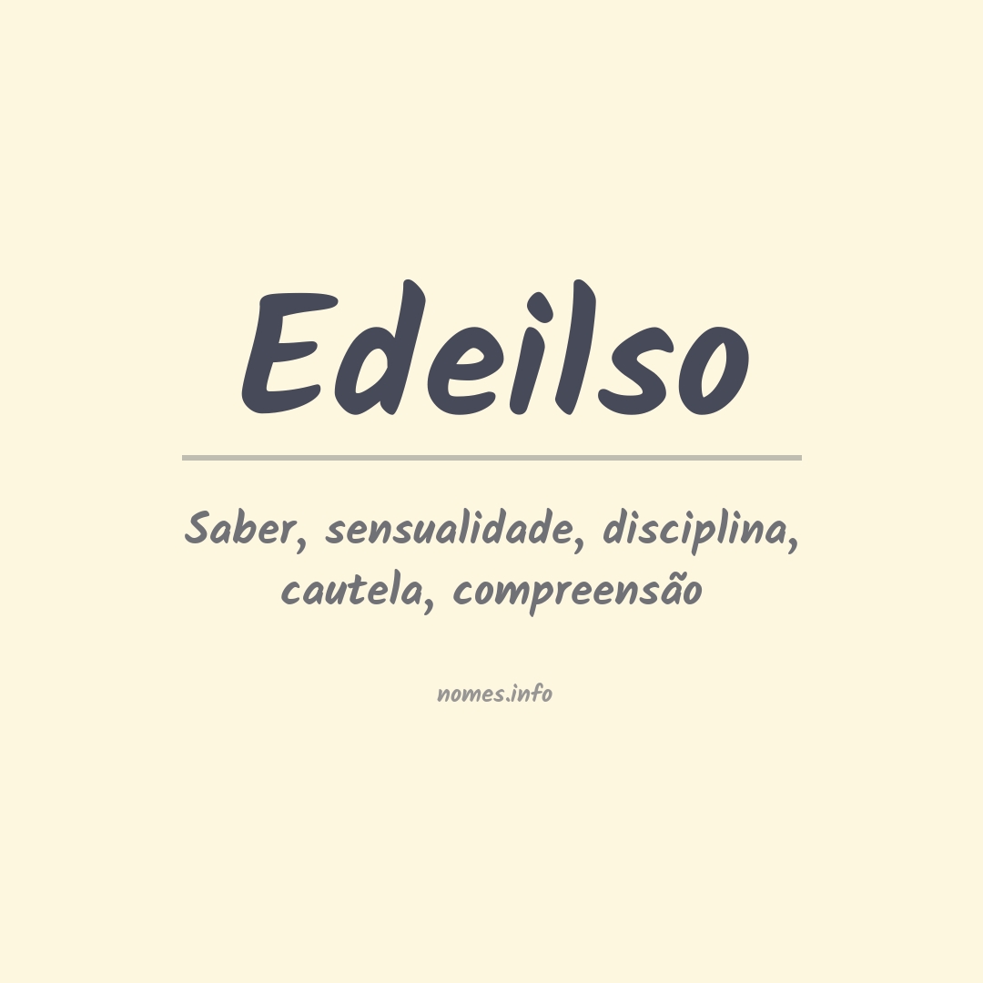 Significado do nome Edeilso