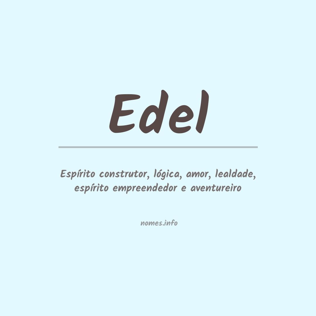 Significado do nome Edel