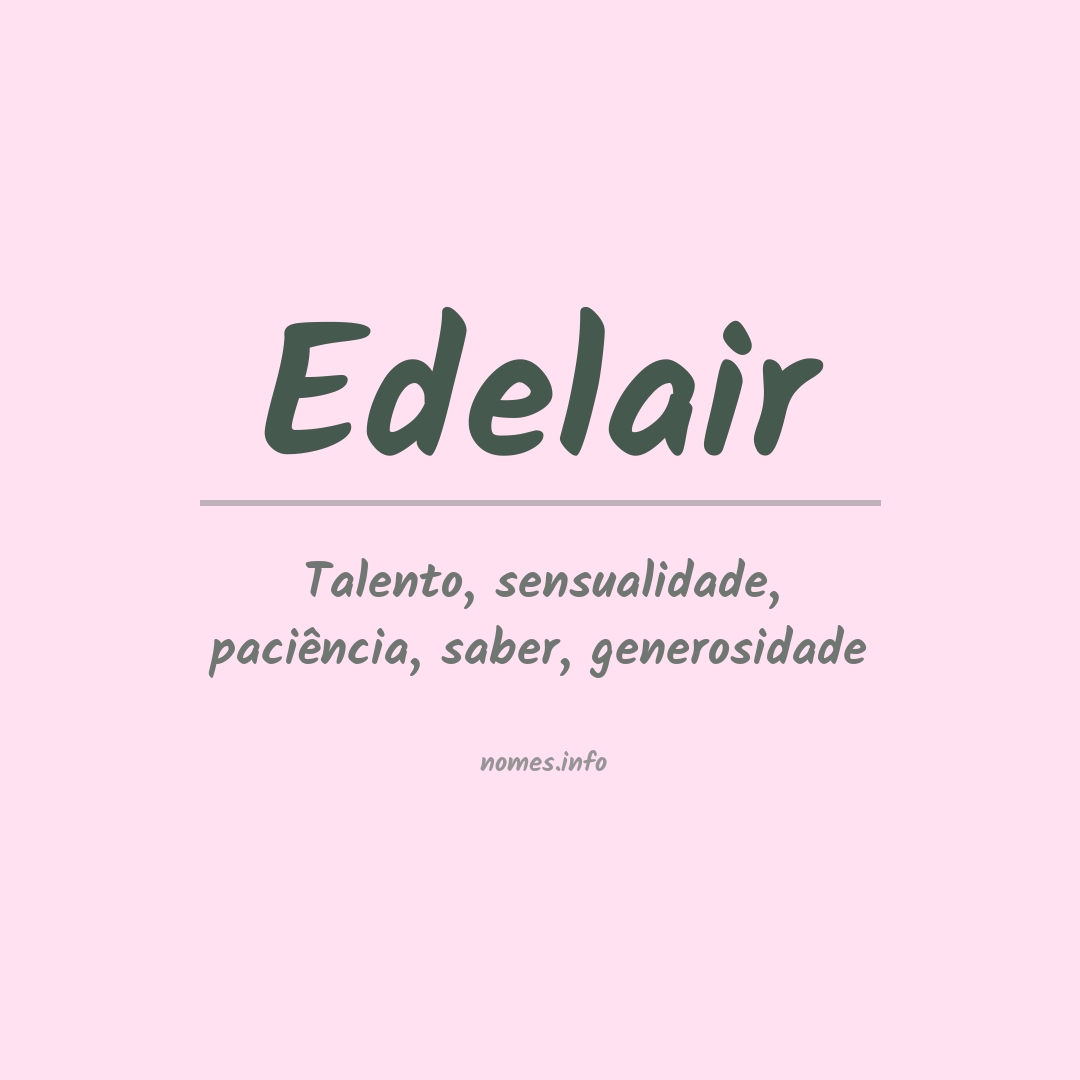 Significado do nome Edelair