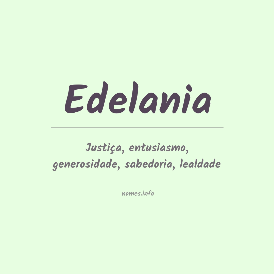 Significado do nome Edelania