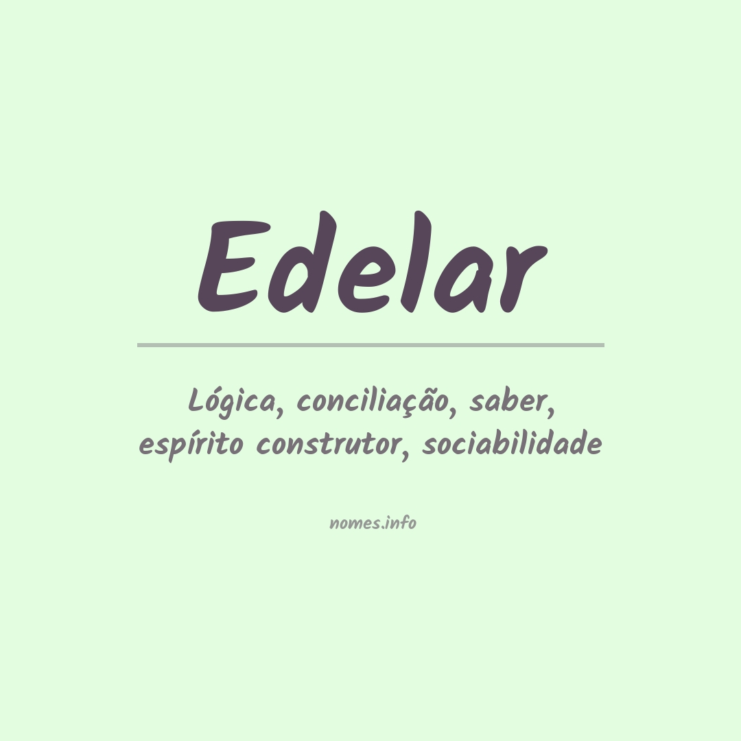 Significado do nome Edelar