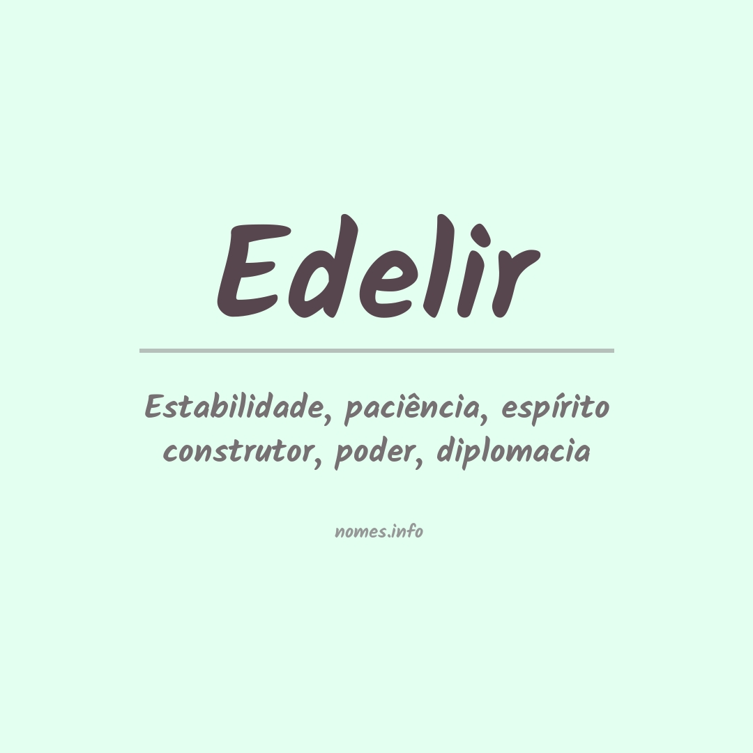 Significado do nome Edelir