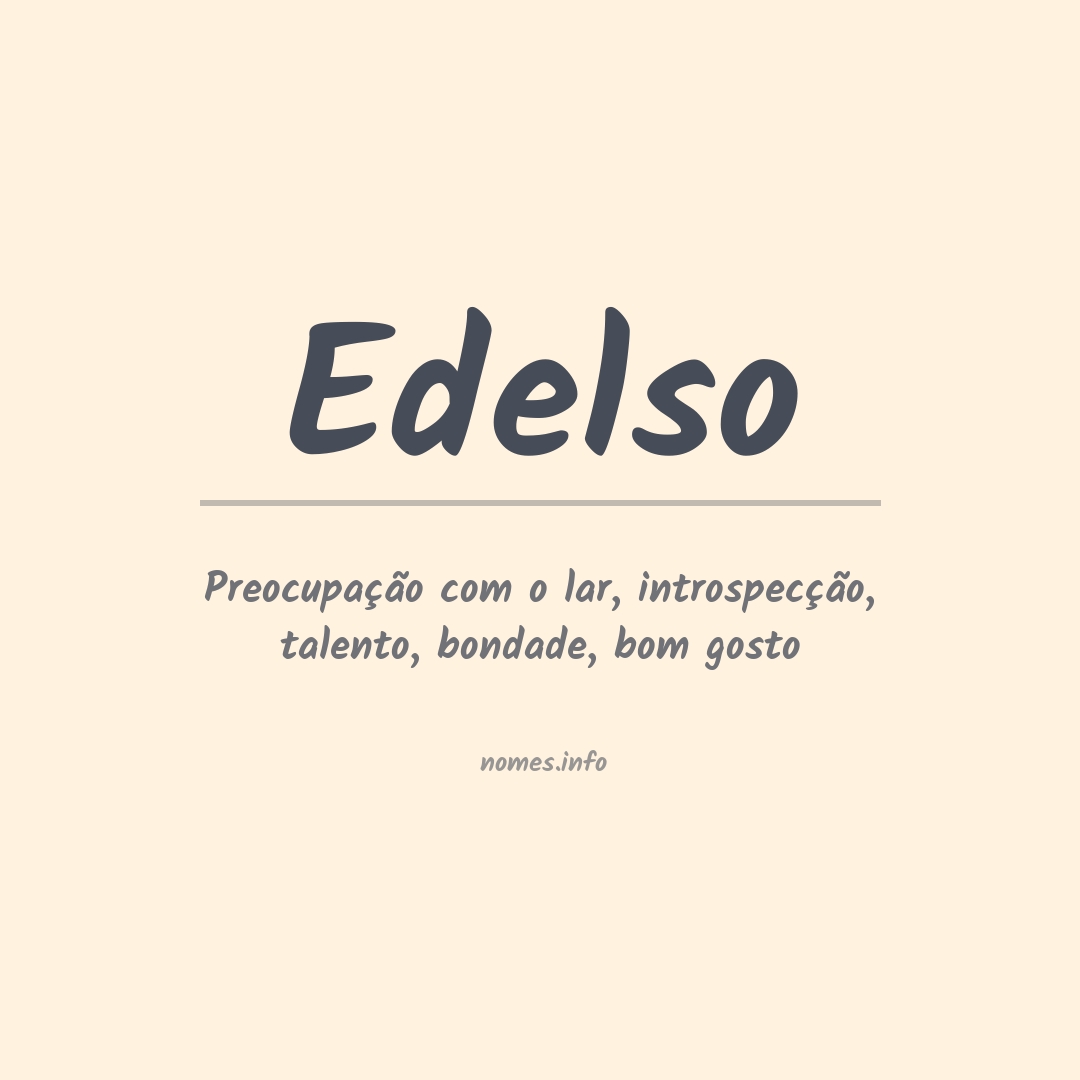 Significado do nome Edelso