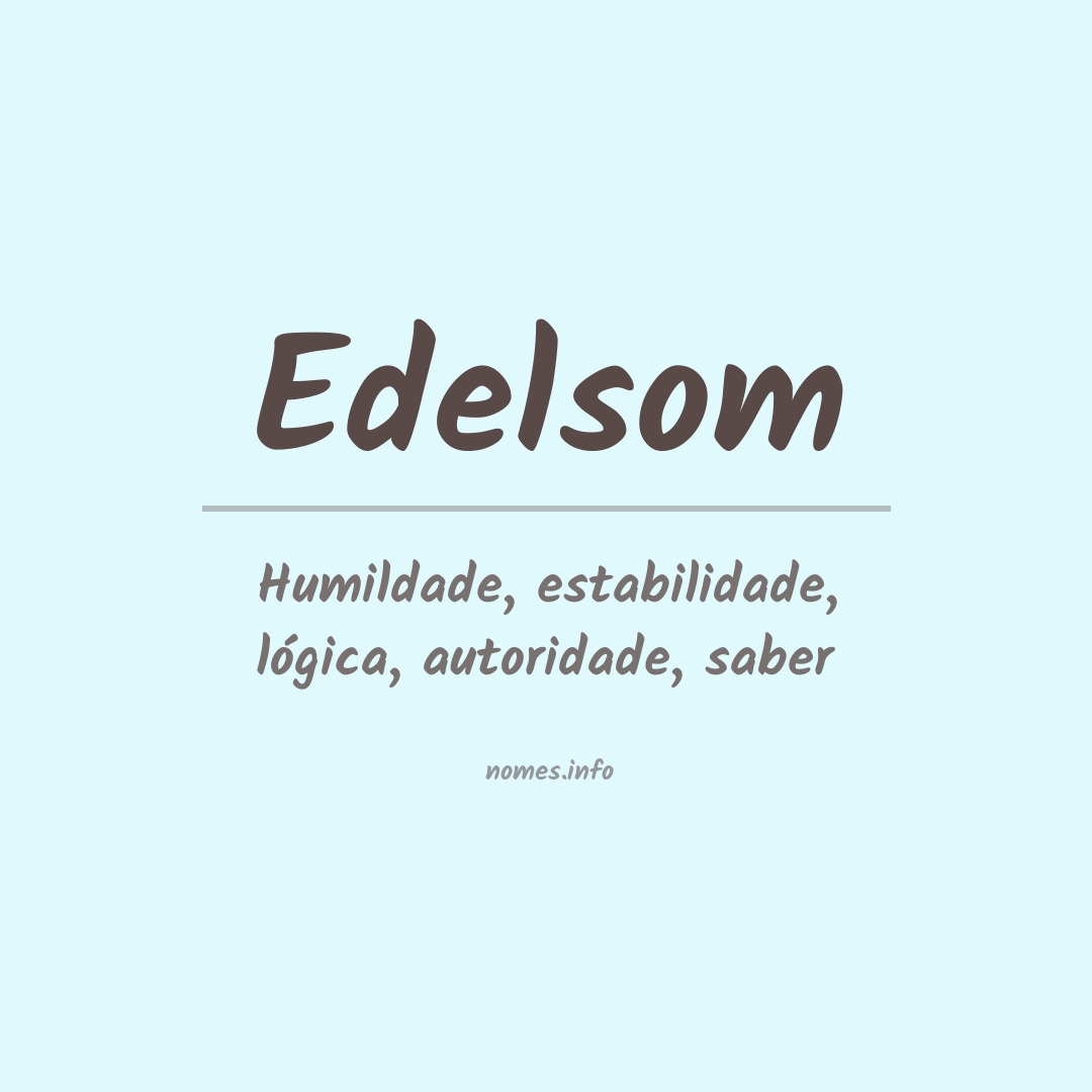 Significado do nome Edelsom