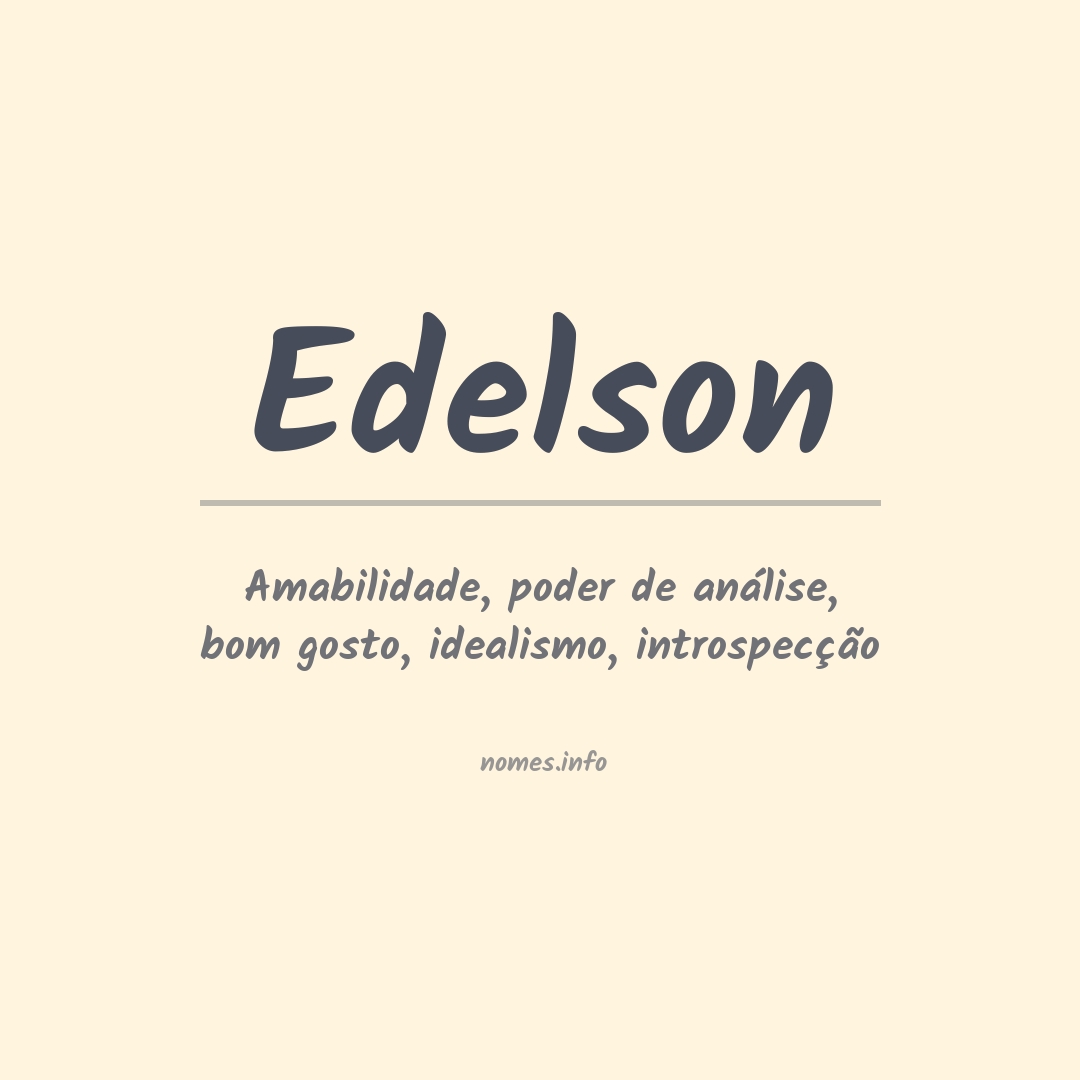 Significado do nome Edelson