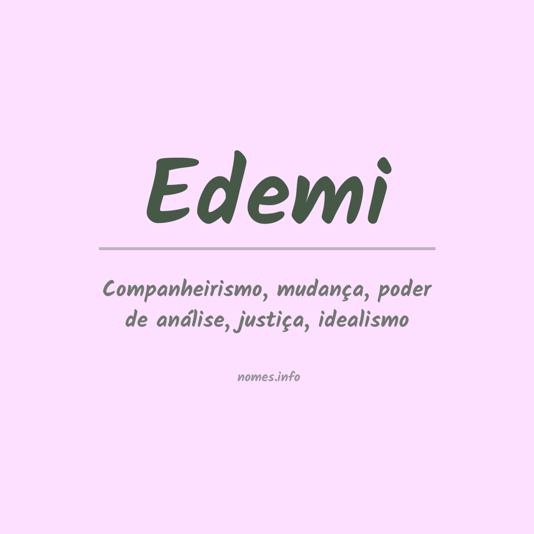 Significado do nome Edemi