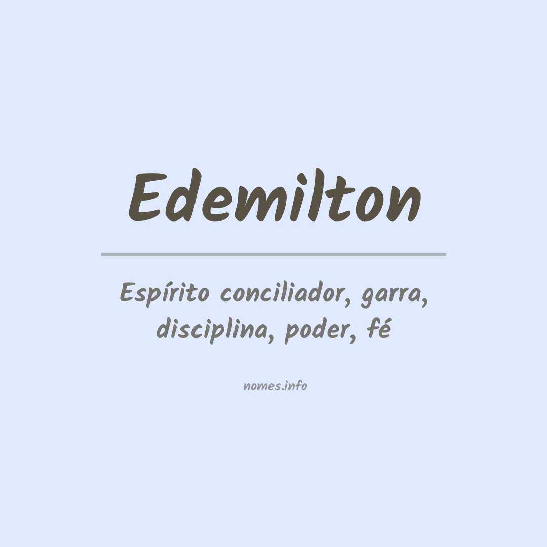 Significado do nome Edemilton