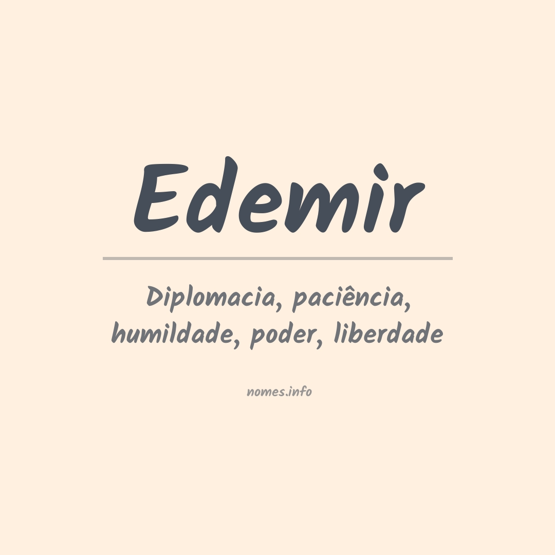 Significado do nome Edemir