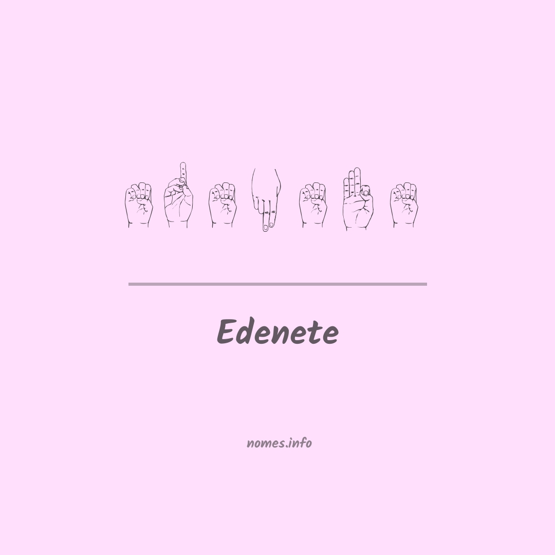 Edenete em Libras