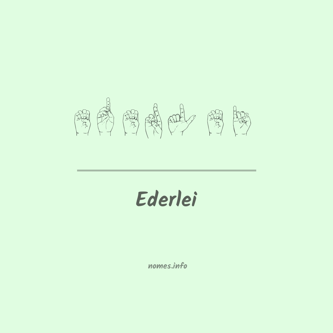 Ederlei em Libras