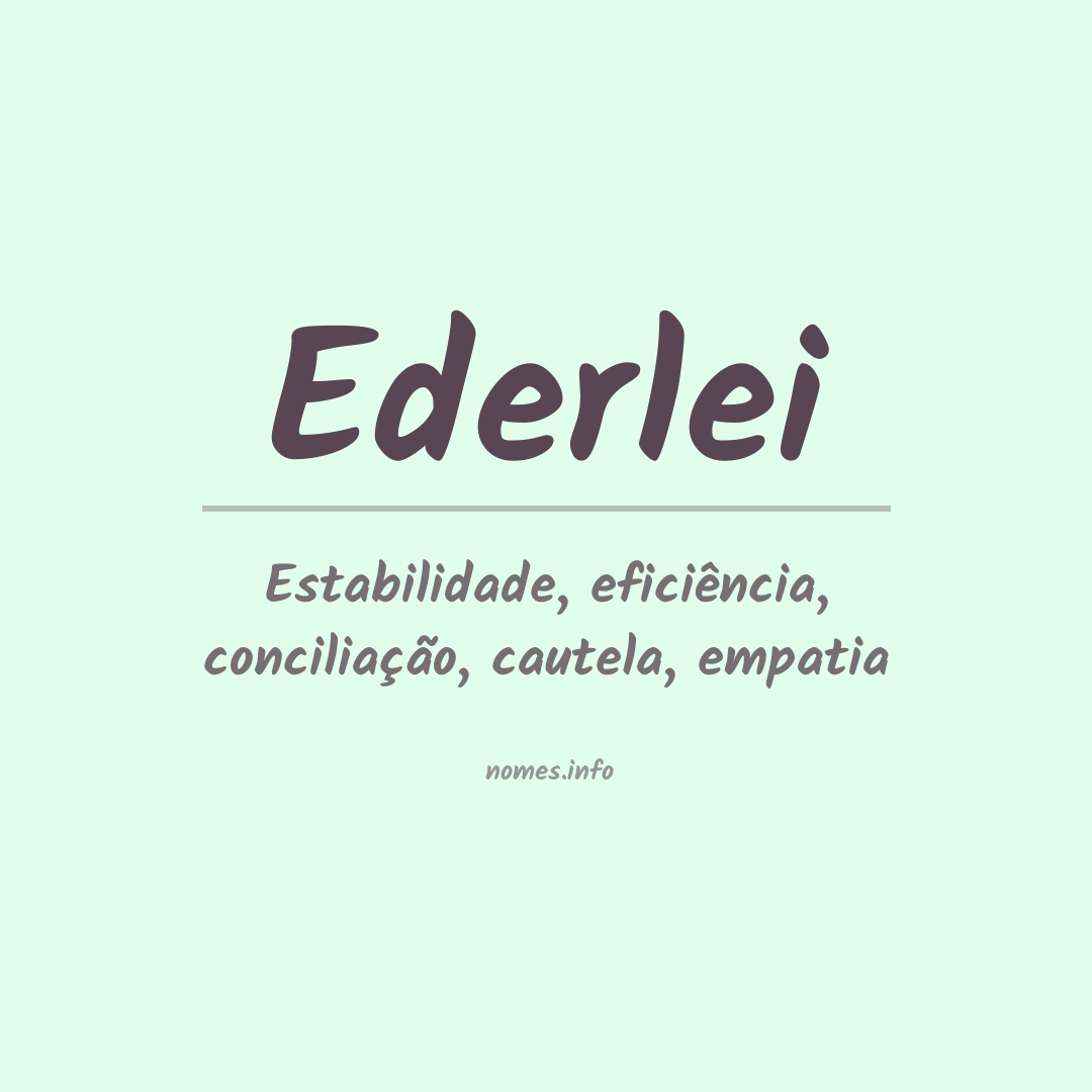 Significado do nome Ederlei