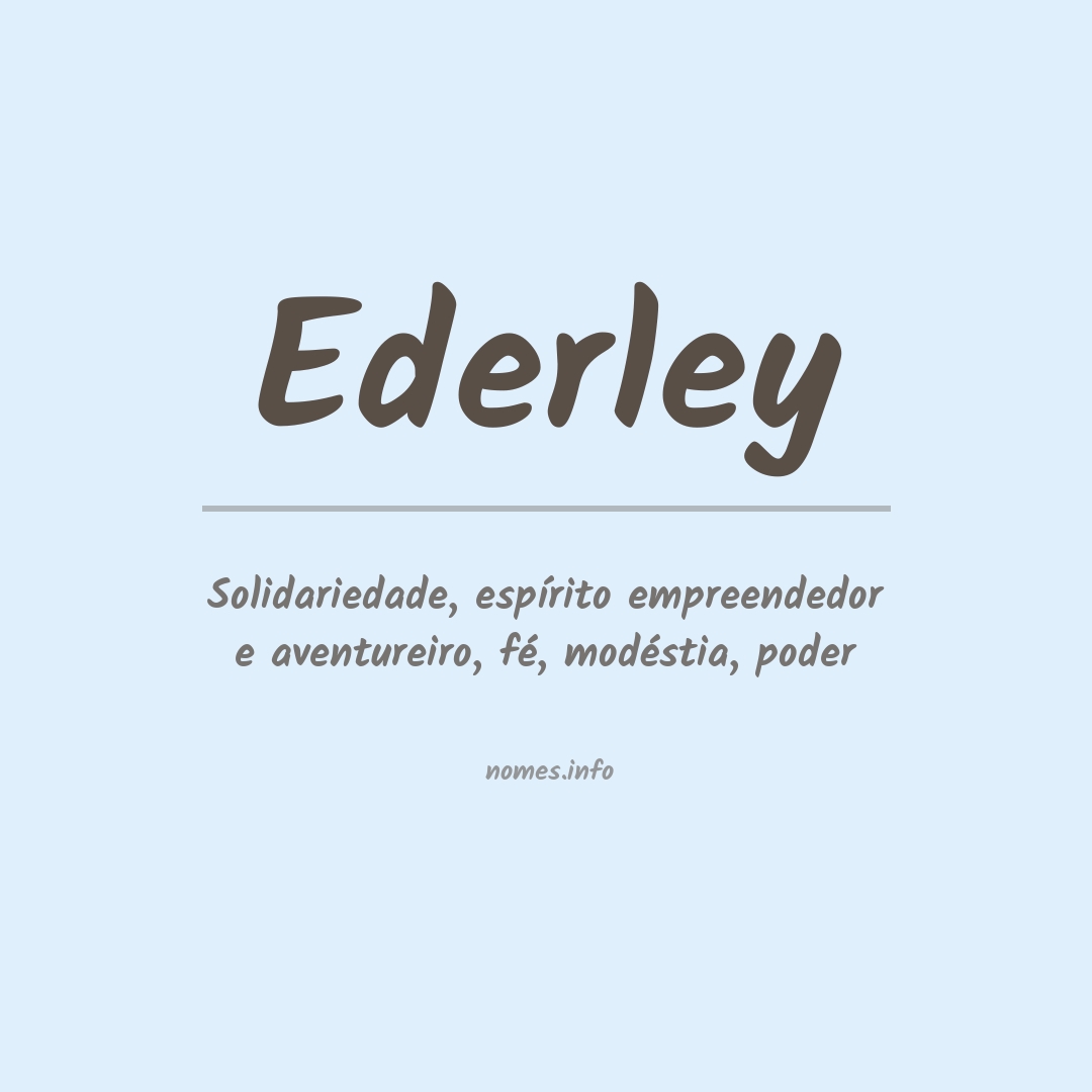 Significado do nome Ederley