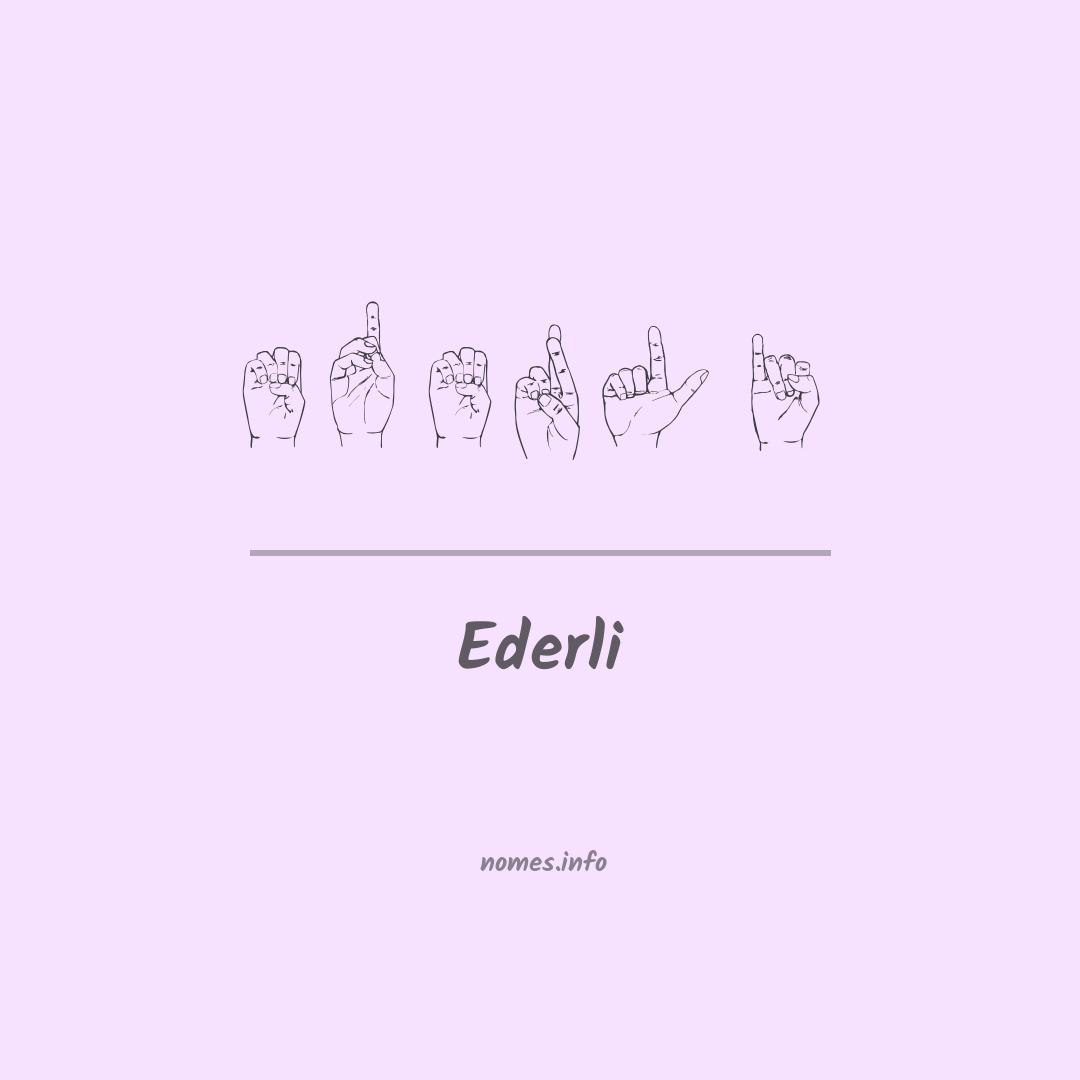 Ederli em Libras
