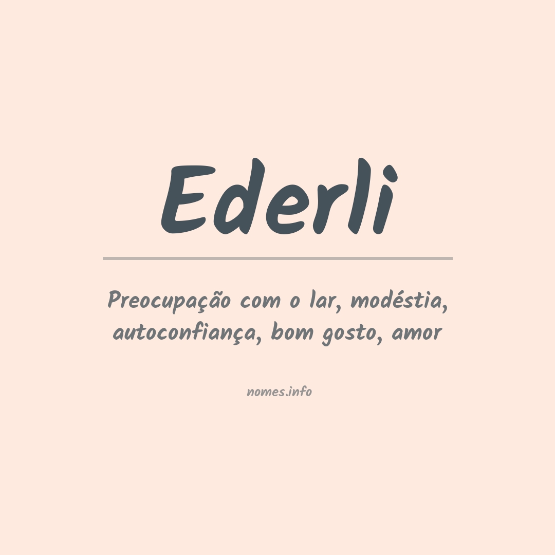 Significado do nome Ederli