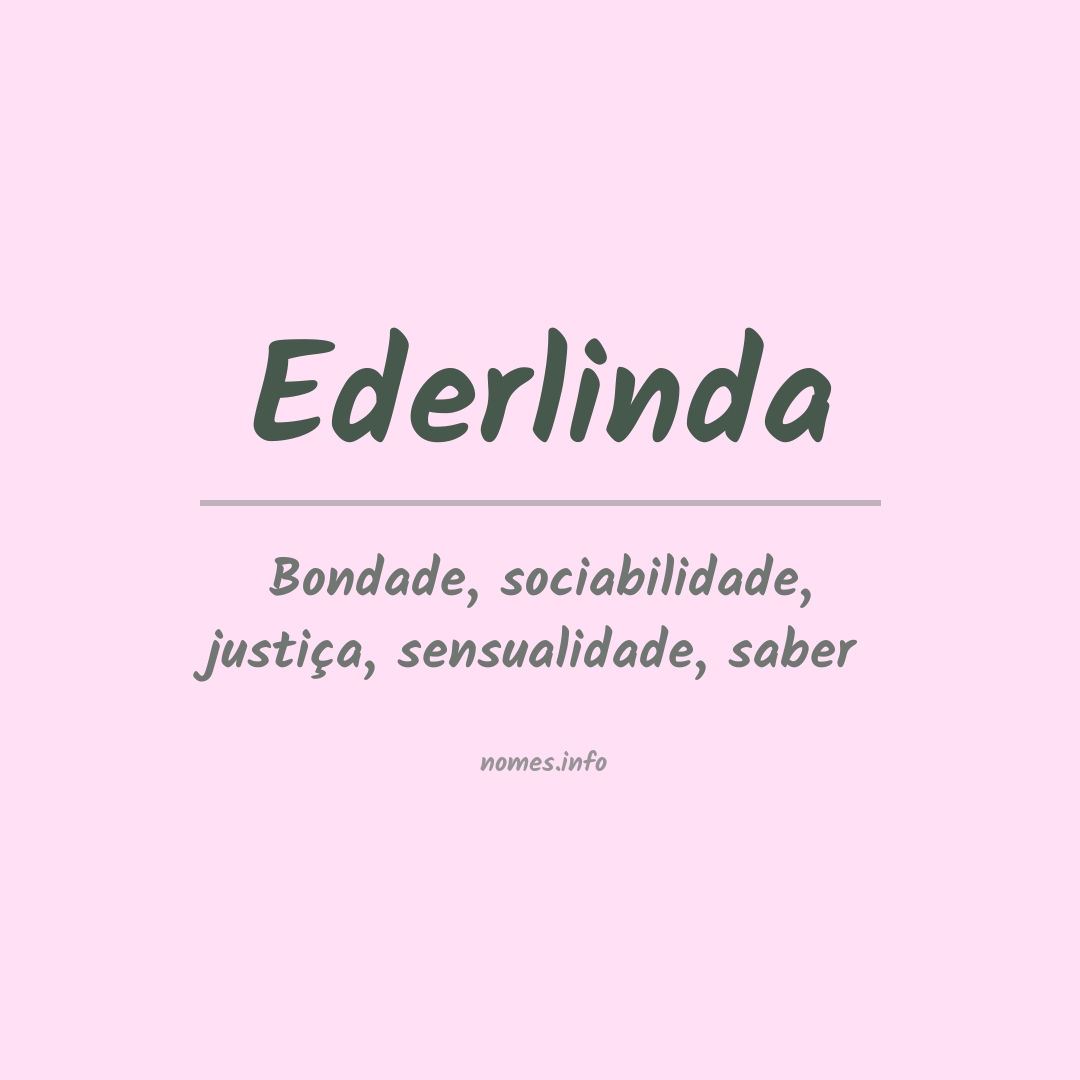 Significado do nome Ederlinda