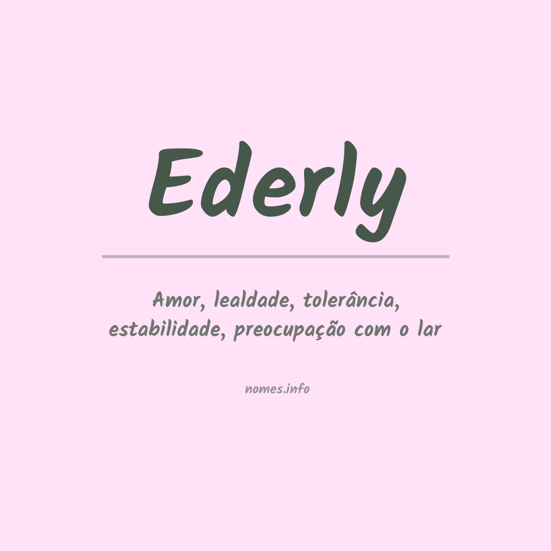 Significado do nome Ederly