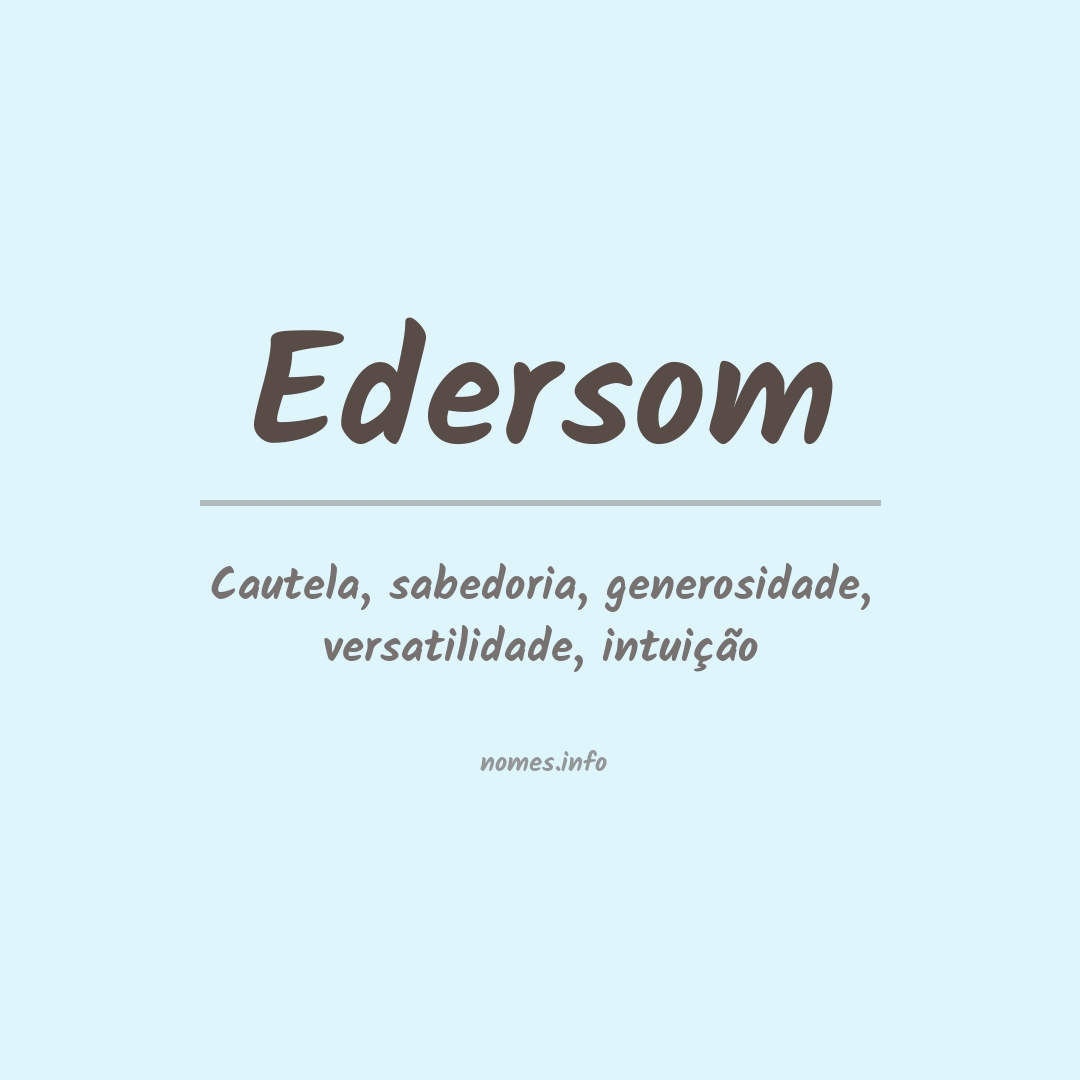 Significado do nome Edersom