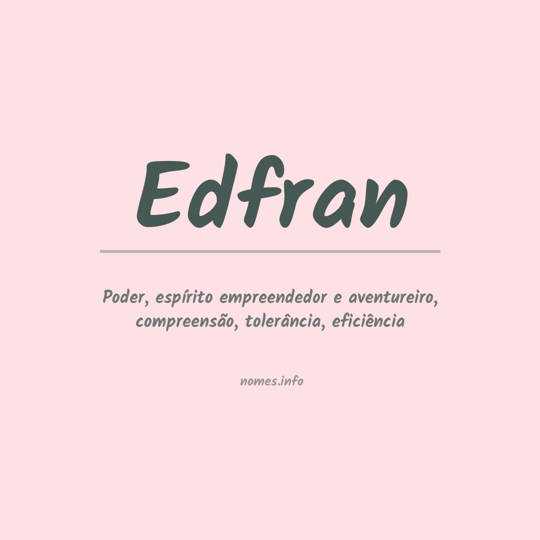 Significado do nome Edfran