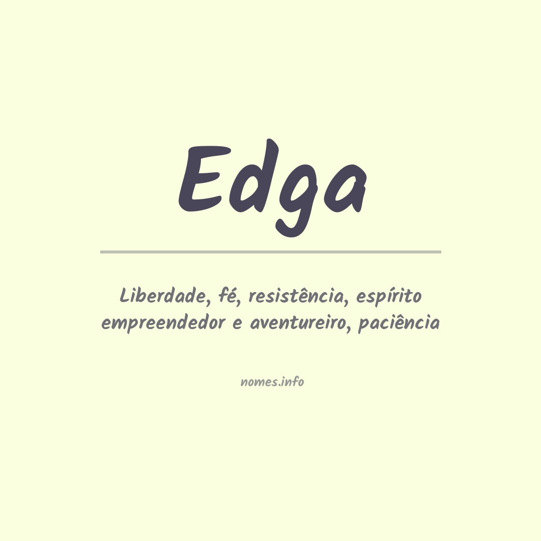 Significado do nome Edga