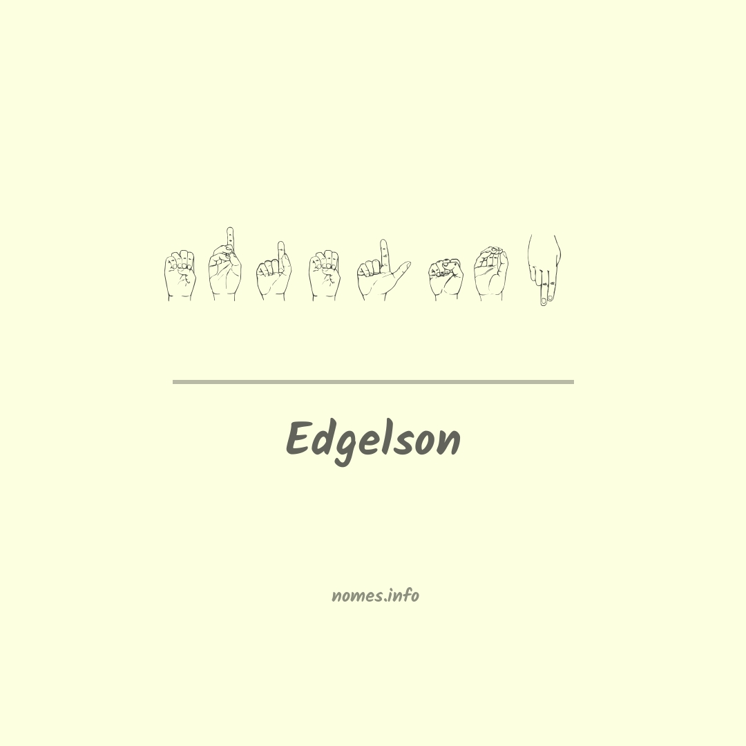 Edgelson em Libras