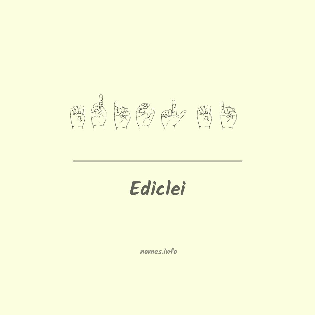 Ediclei em Libras