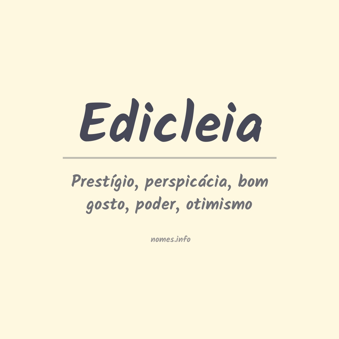 Significado do nome Edicleia