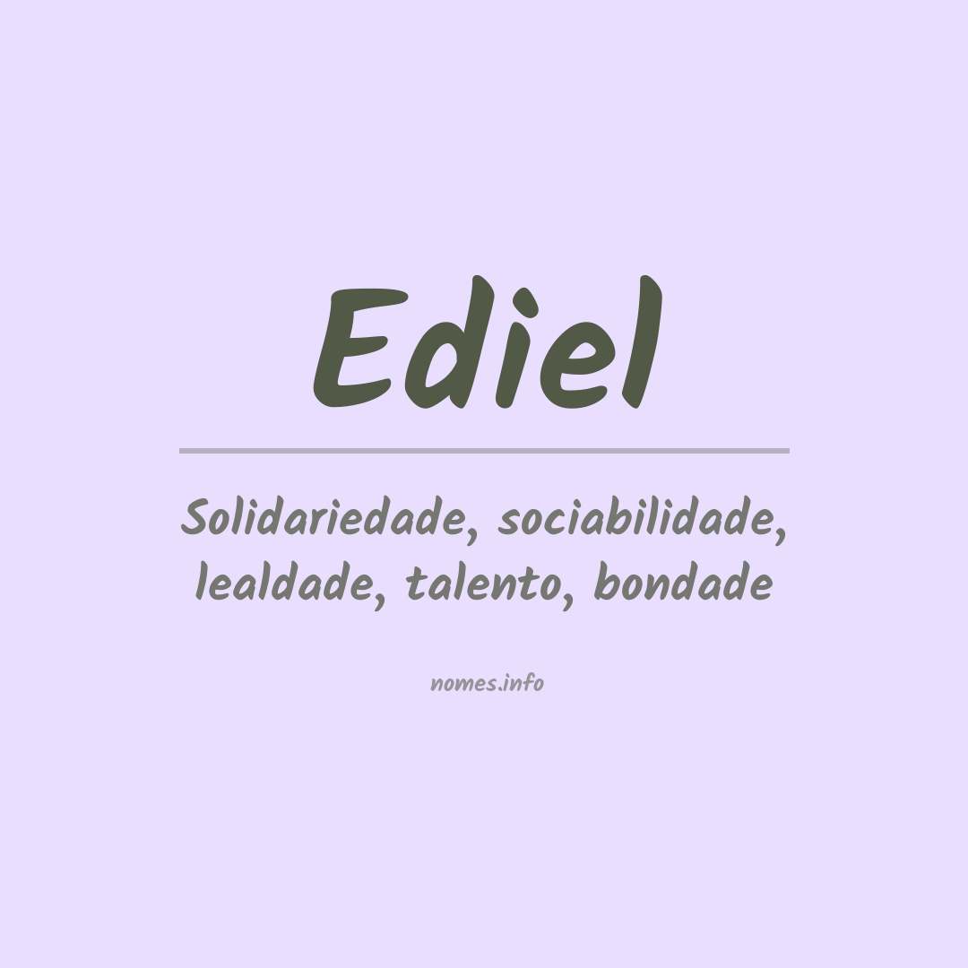Significado do nome Ediel