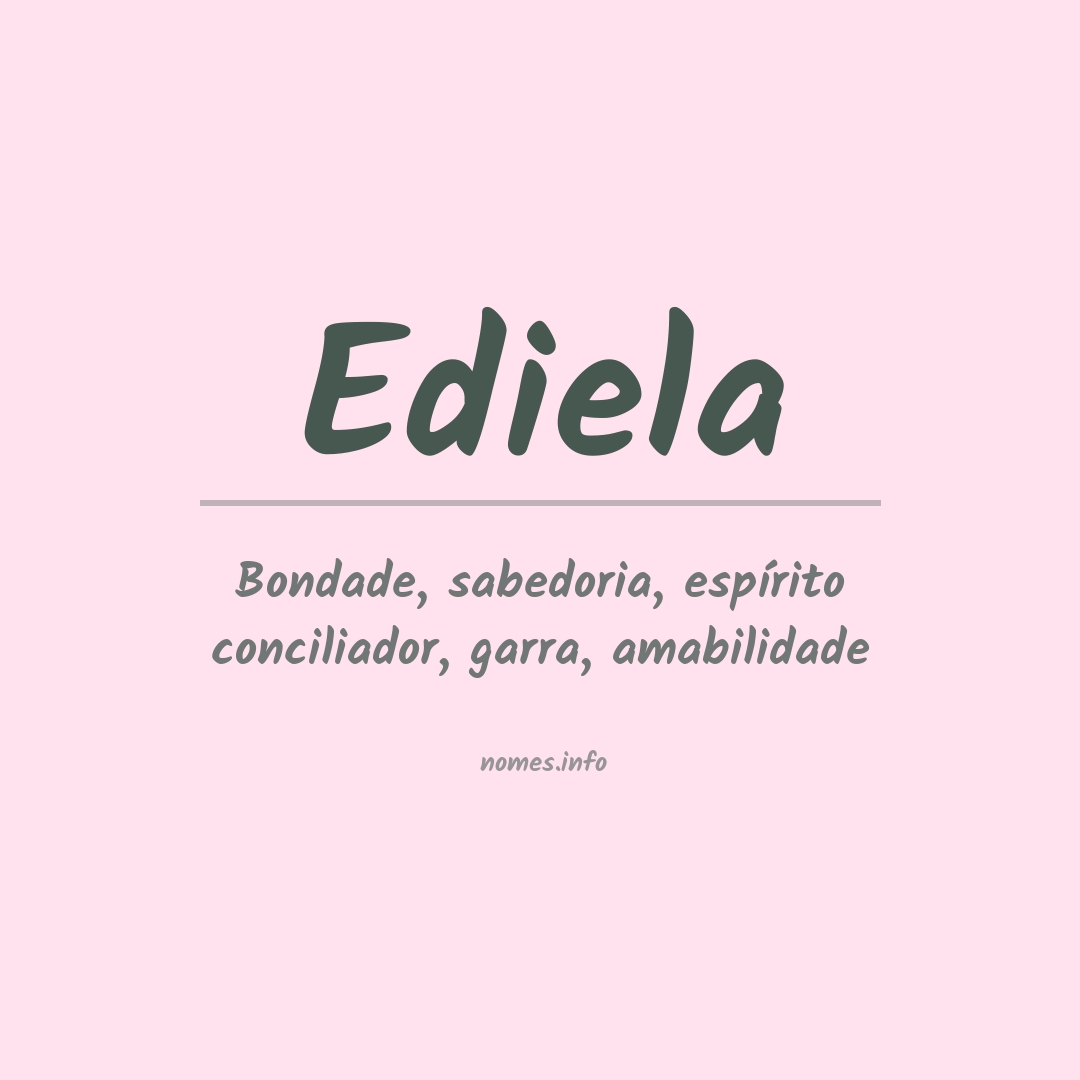 Significado do nome Ediela