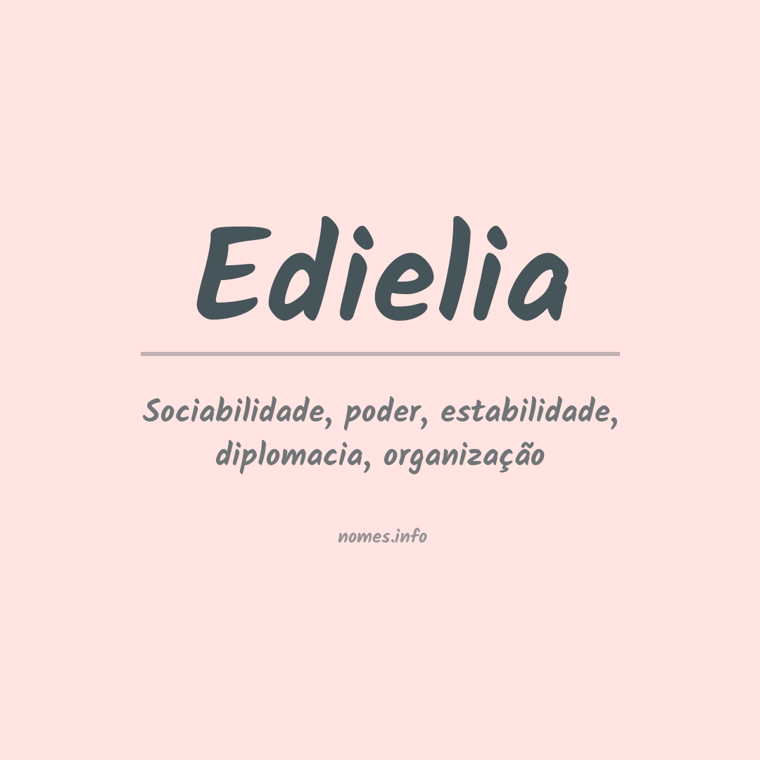 Significado do nome Edielia