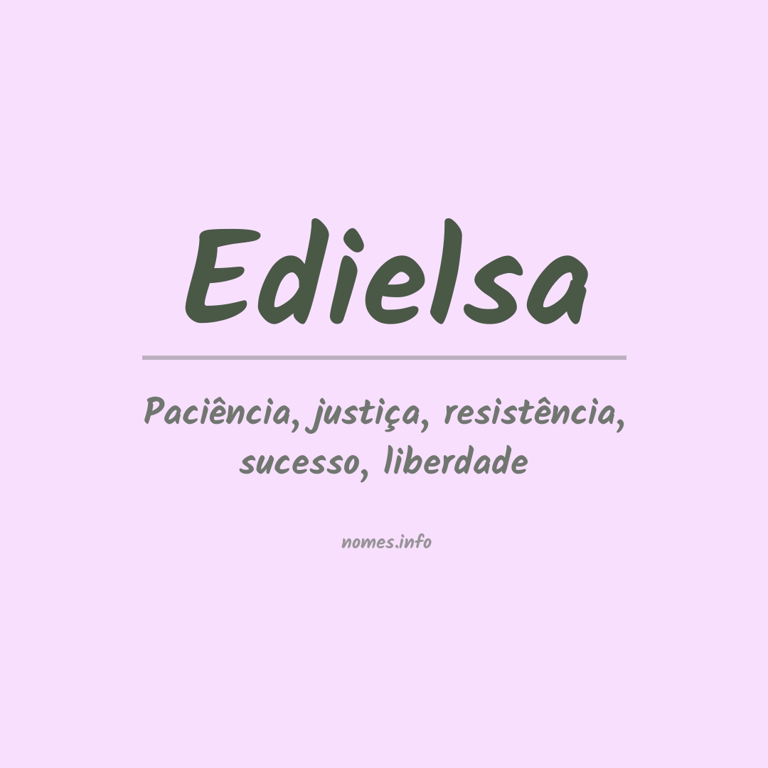 Significado do nome Edielsa