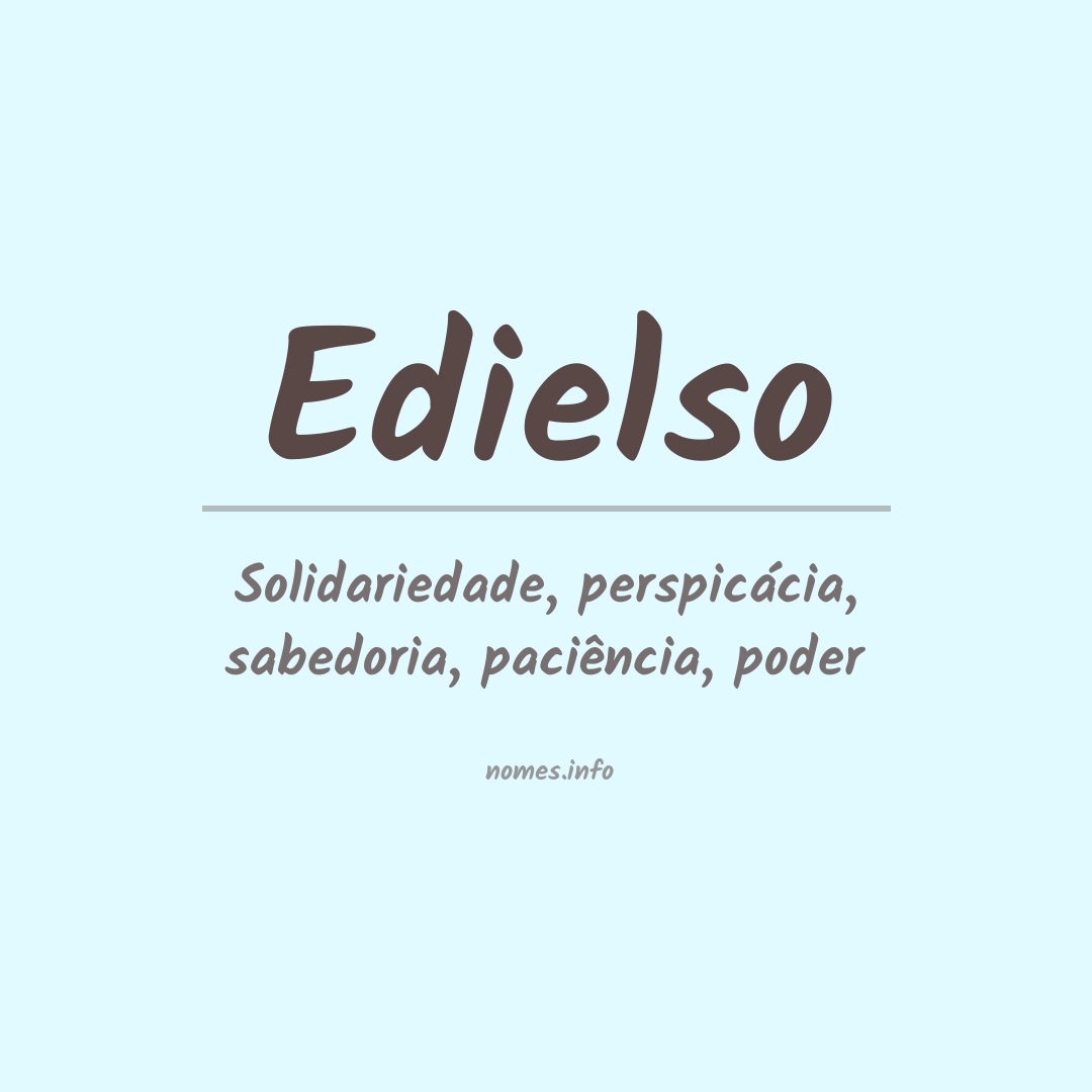 Significado do nome Edielso