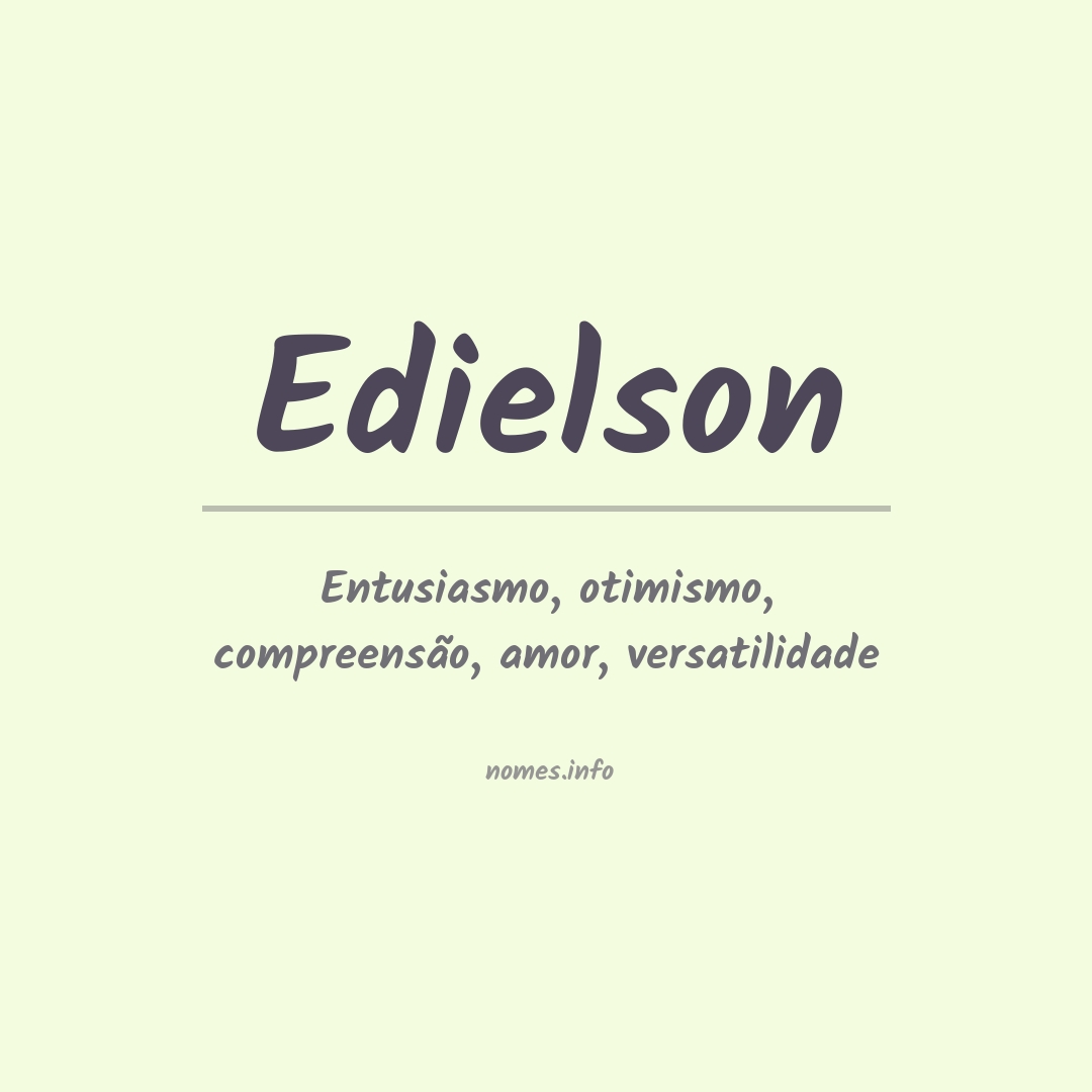 Significado do nome Edielson