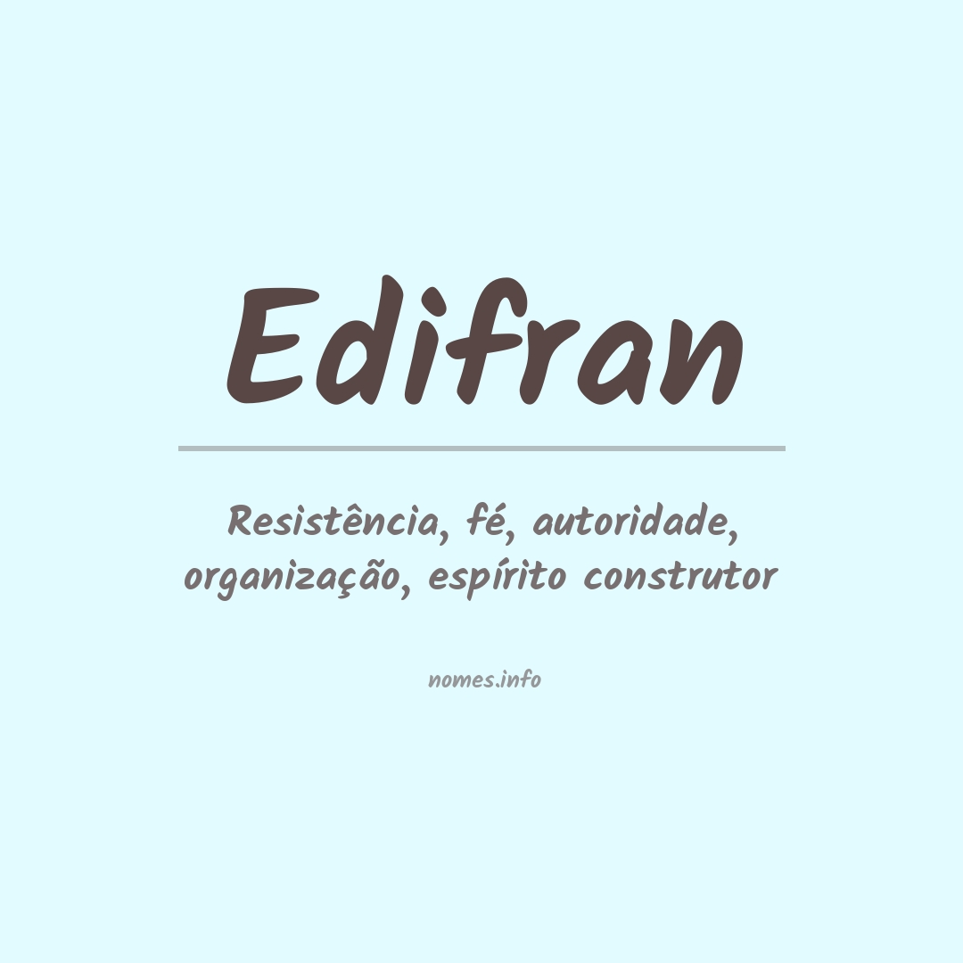 Significado do nome Edifran