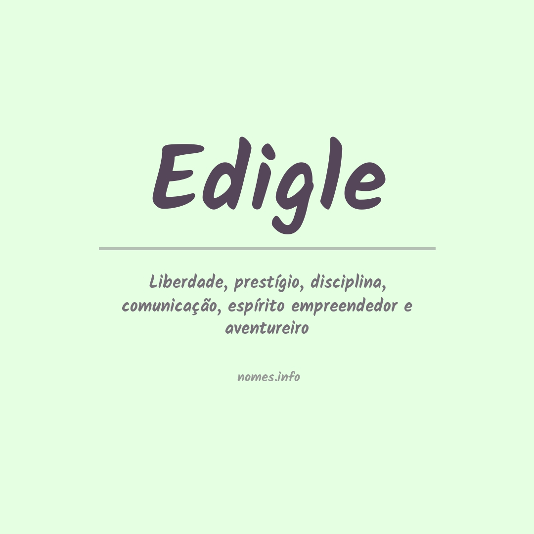 Significado do nome Edigle