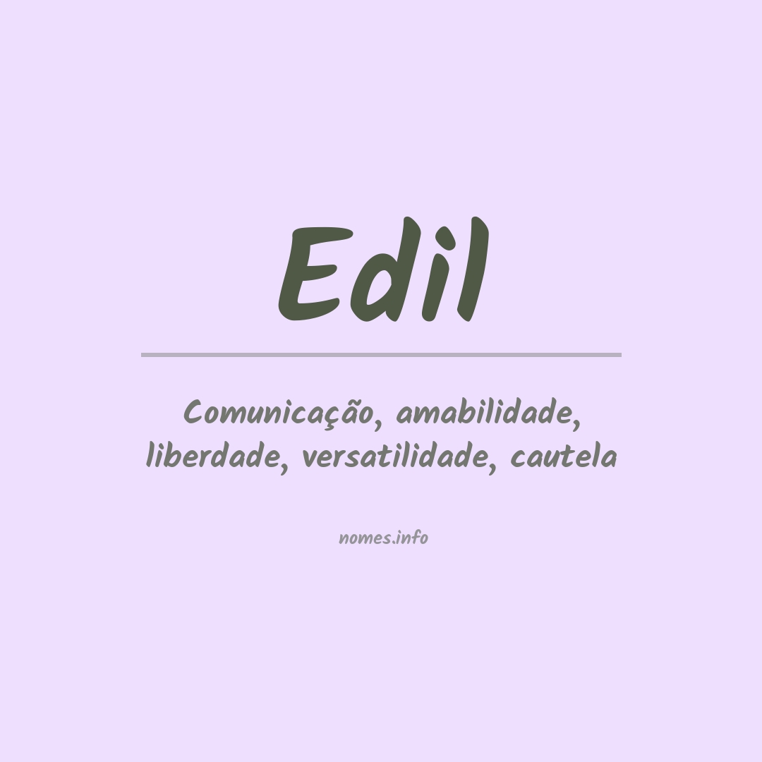Significado do nome Edil