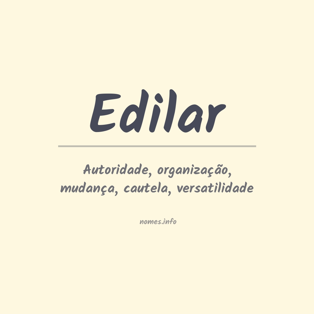 Significado do nome Edilar